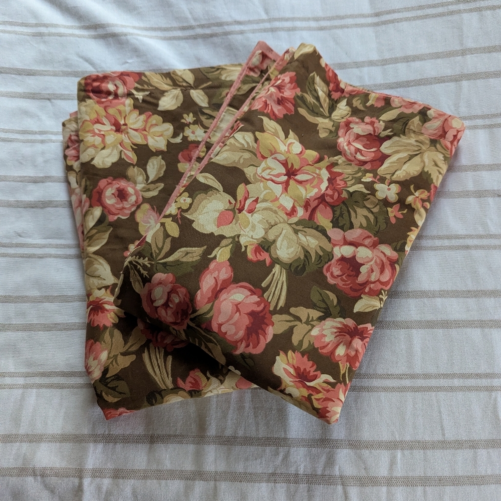 Laura Ashley Bloomsbury Cotton Reversible Brown Sham Set